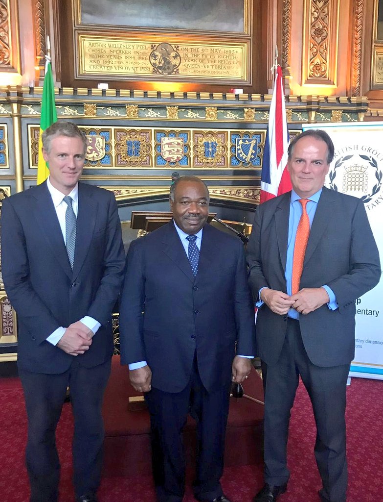 Zac with Rt. Hon Mark Field and President Ali Bongo Ondimba